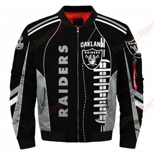 Las Vegas Raiders Bomber Jacket | NFL Team Jacket for Men & Women | Football Fan Gift