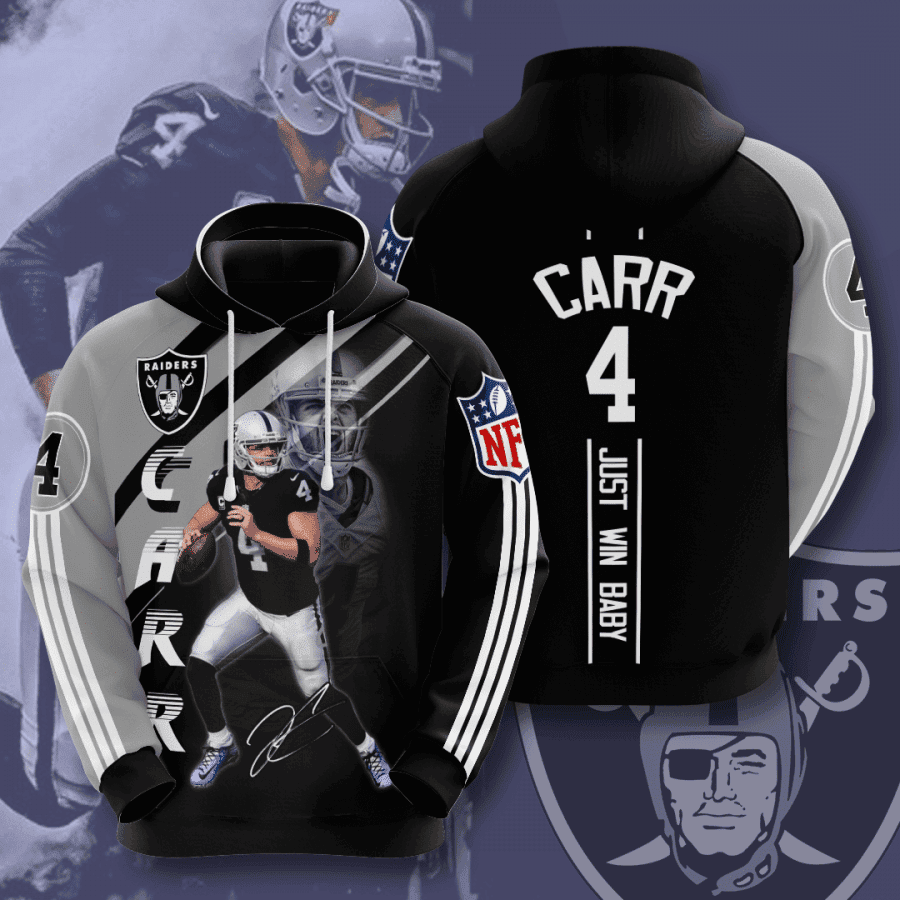 Las Vegas Raiders Derek Carr 3D All Over Print Hoodie & Zip Hoodie