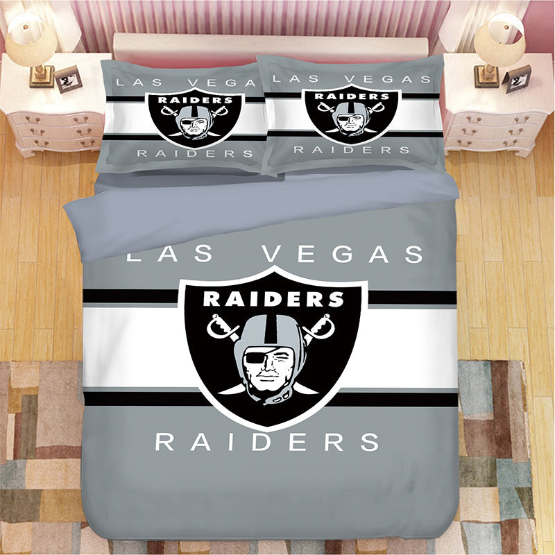 Las Vegas Raiders Football League Duvet Cover Quilt Cover Pillowcase Bedding Set Bed Linen Home Bedroom Decor
