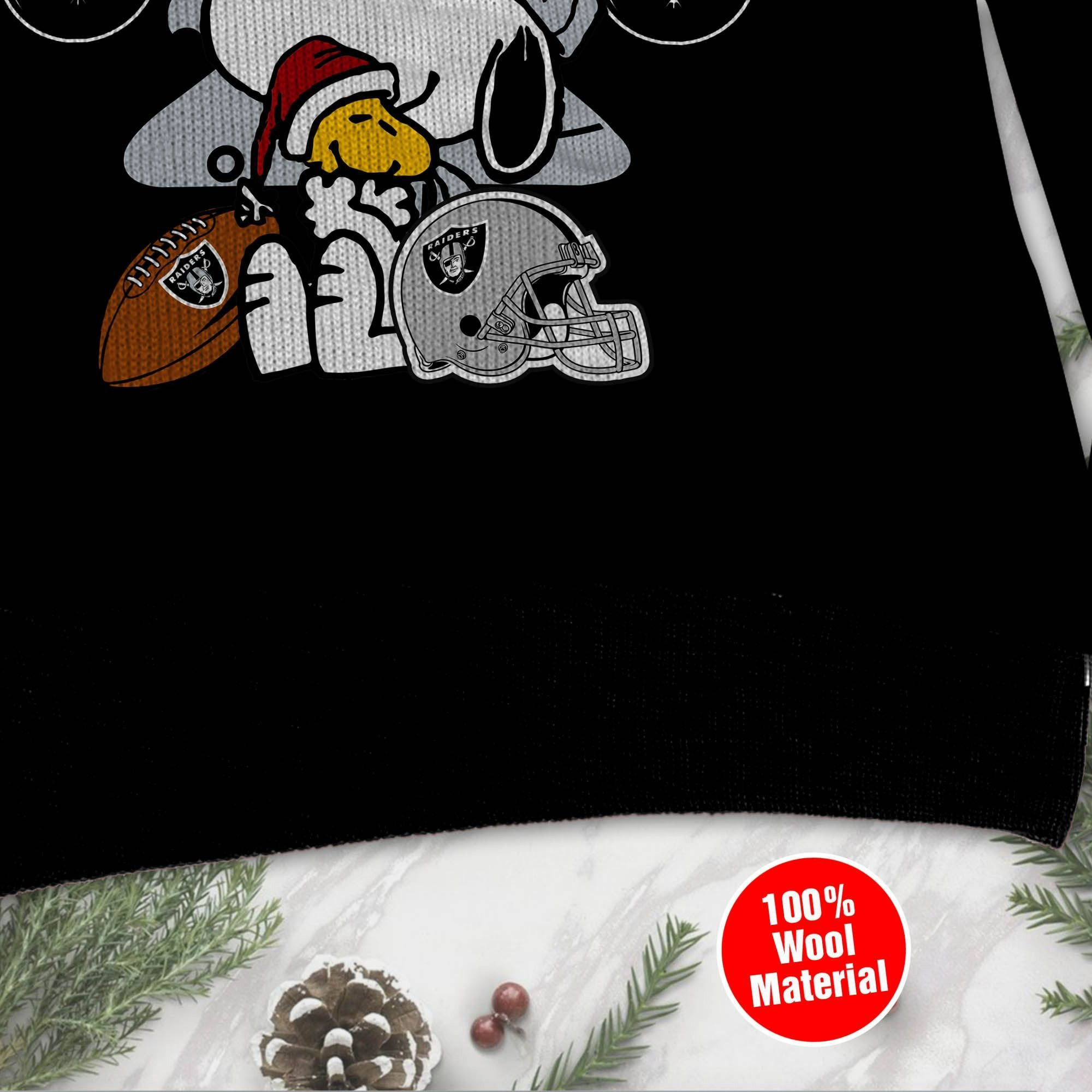 Las Vegas Raiders Funny Charlie Brown Peanuts Snoopy Ugly Christmas Sweater Perfect Holiday Gift - Image 4