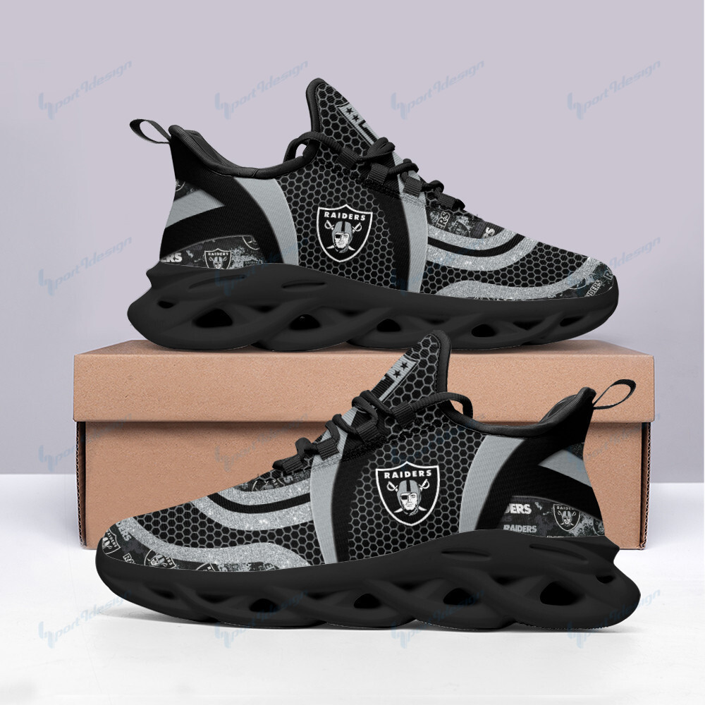 Las Vegas Raiders Max Soul Shoes Sneakers for Men And Women – NFL Football Fan Shoes, Team Sneakers