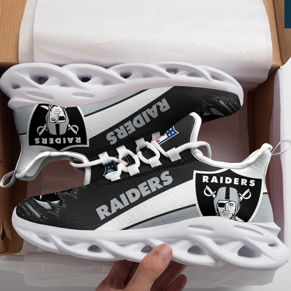 Las Vegas Raiders Max Soul Shoes Sneakers for Men And Women – NFL Football Fan Shoes, Team Sneakers