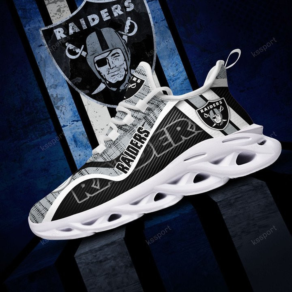 Las Vegas Raiders Max Soul Shoes Sneakers for Men And Women – NFL Football Fan Shoes, Team Sneakers