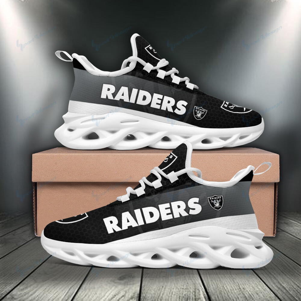 Las Vegas Raiders Max Soul Shoes Sneakers for Men And Women – NFL Football Fan Shoes, Team Sneakers