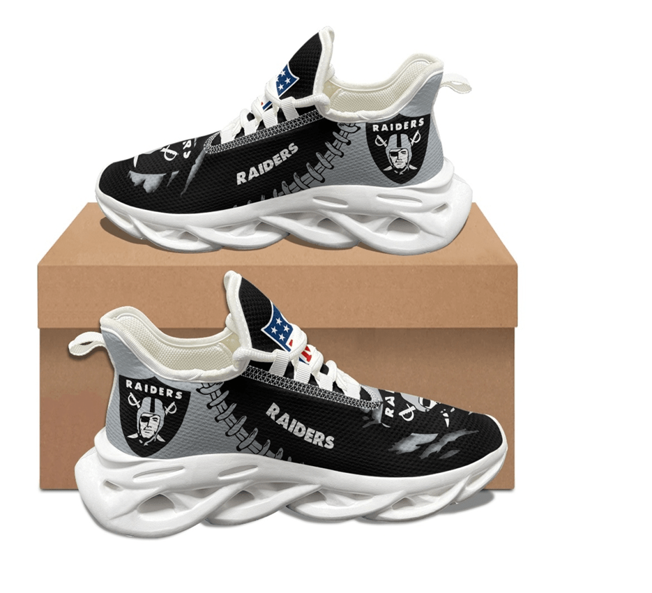 Las Vegas Raiders Max Soul Shoes Sneakers for Men And Women – NFL Football Fan Shoes, Team Sneakers