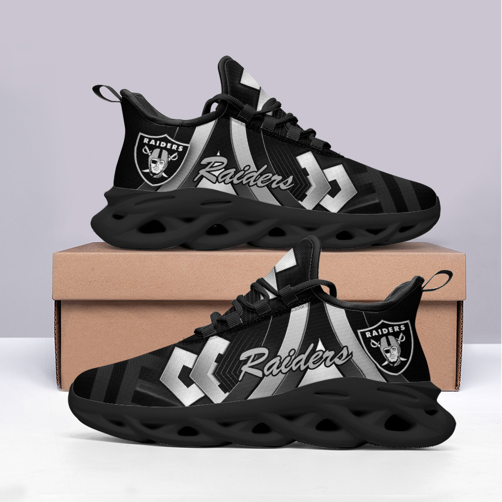 Las Vegas Raiders Max Soul Shoes Sneakers for Men And Women – NFL Football Fan Shoes, Team Sneakers