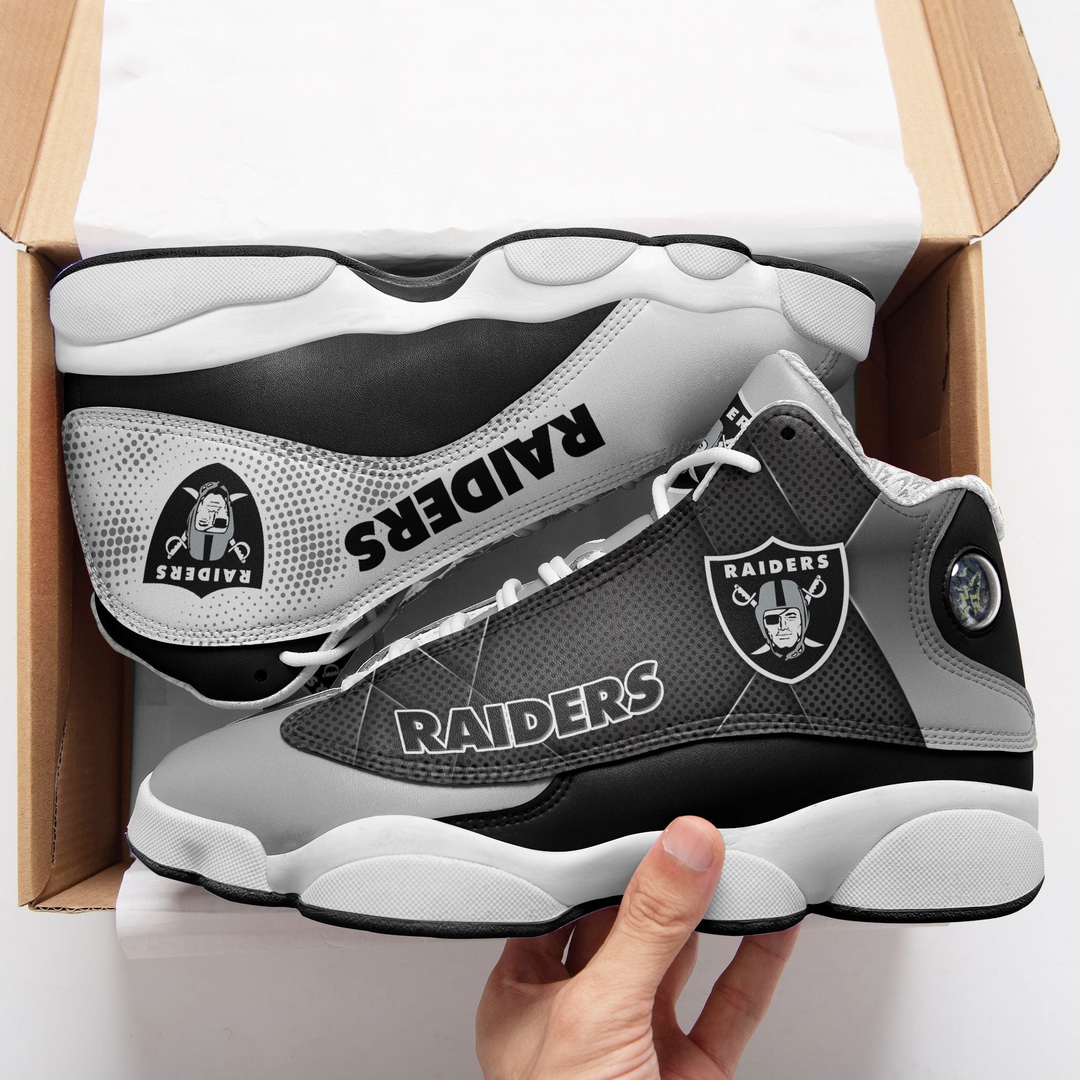 Las Vegas Raiders NFL JD13 Sneakers Shoes for Men & Women | Custom Fan Gift