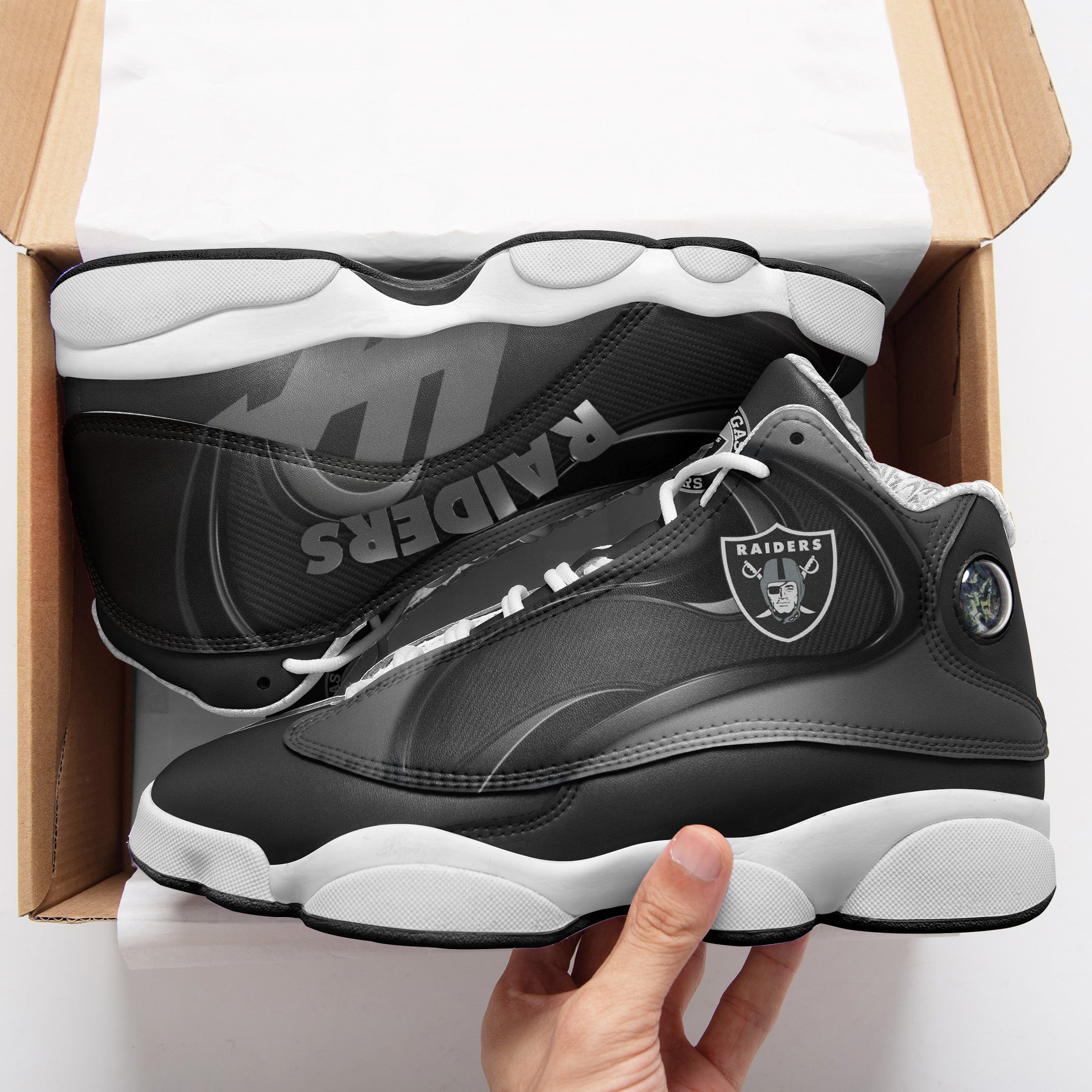 Las Vegas Raiders NFL JD13 Sneakers Shoes for Men & Women | Custom Fan Gift