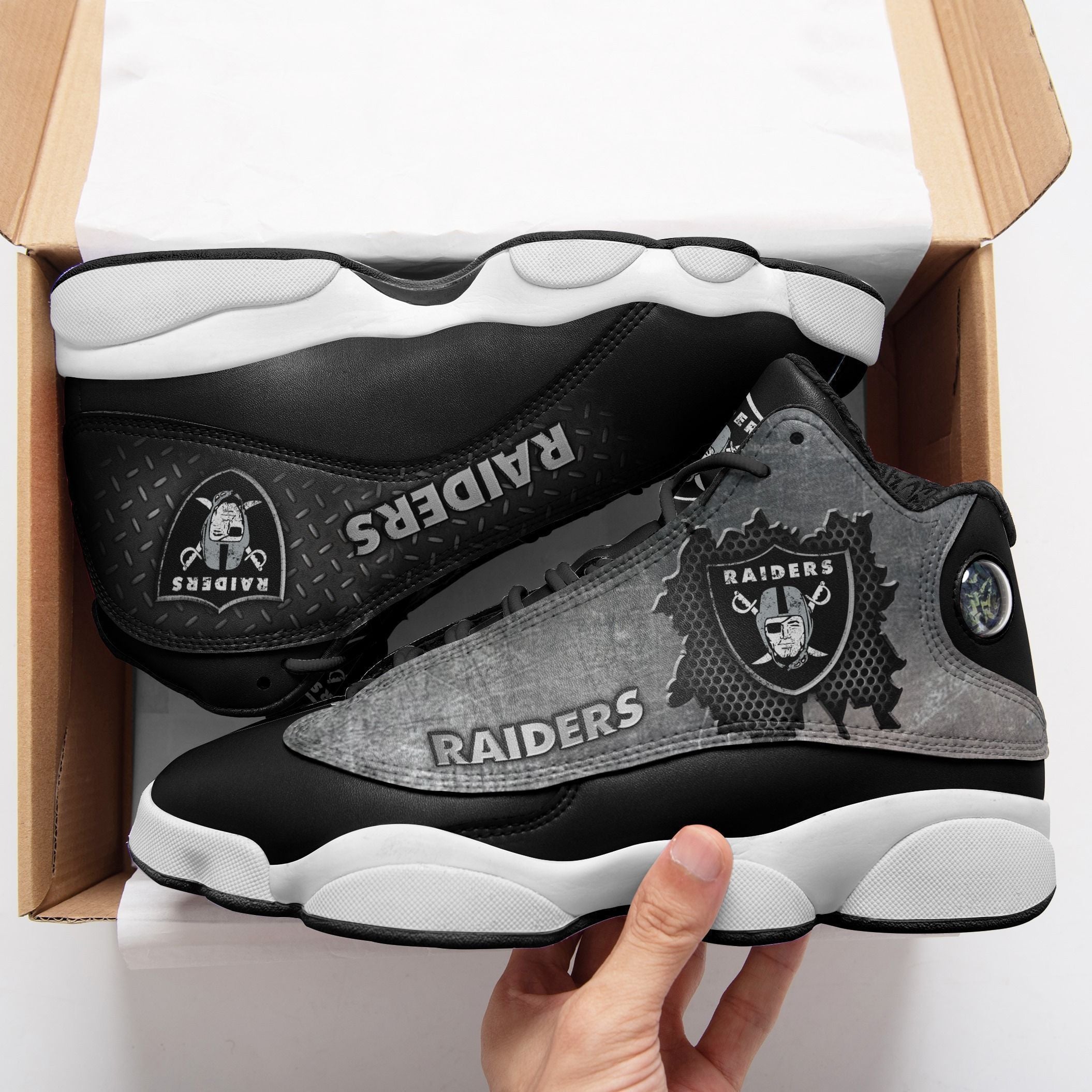 Las Vegas Raiders NFL JD13 Sneakers Shoes for Men & Women | Custom Fan Gift