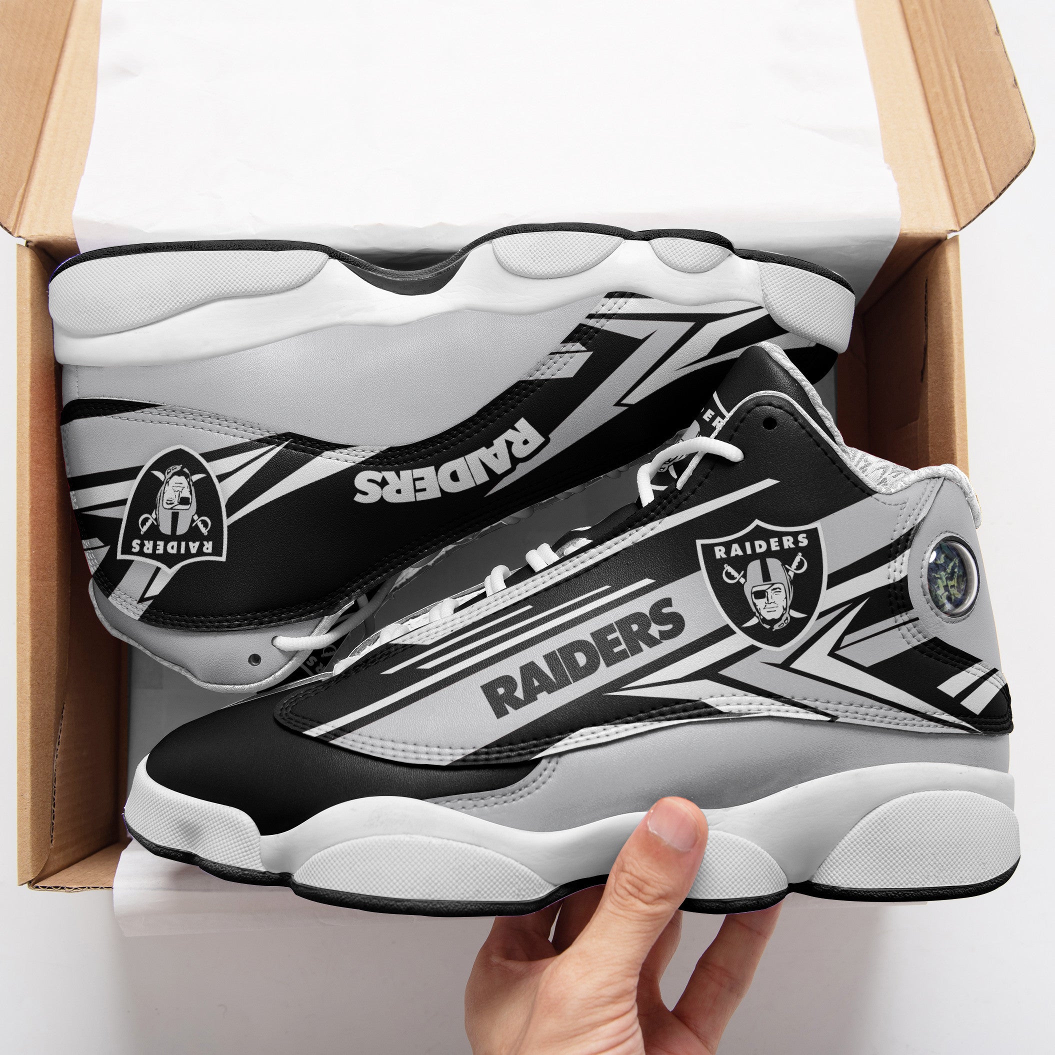 Las Vegas Raiders NFL JD13 Sneakers Shoes for Men & Women | Custom Fan Gift