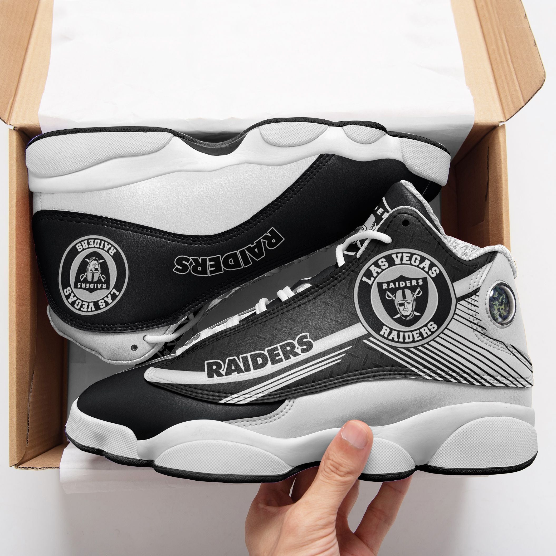 Las Vegas Raiders NFL JD13 Sneakers Shoes for Men & Women | Custom Fan Gift