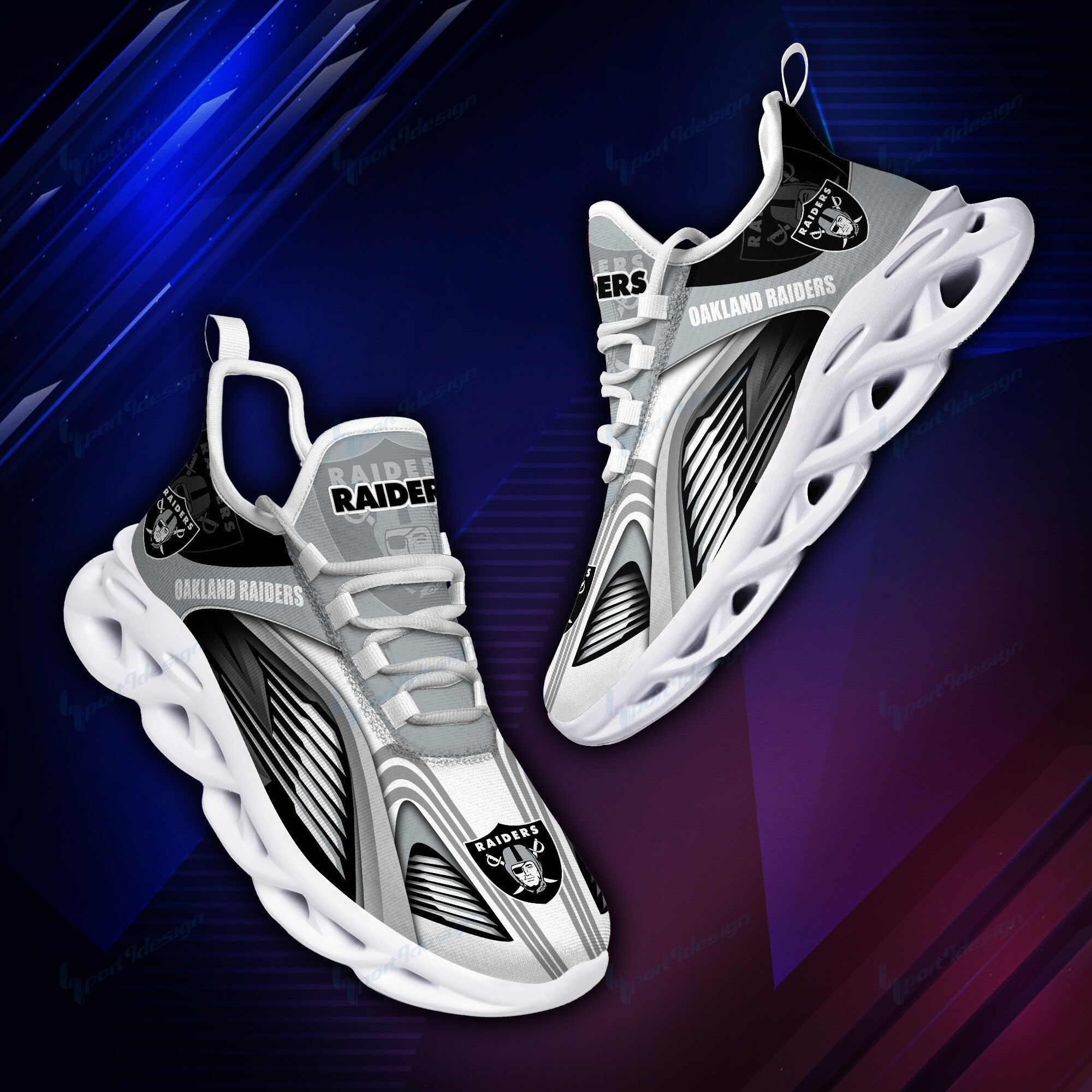 Las Vegas Raiders NFL Max Soul Shoes Sneakers for Men And Women – NFL Football Fan Shoes, Team Sneakers