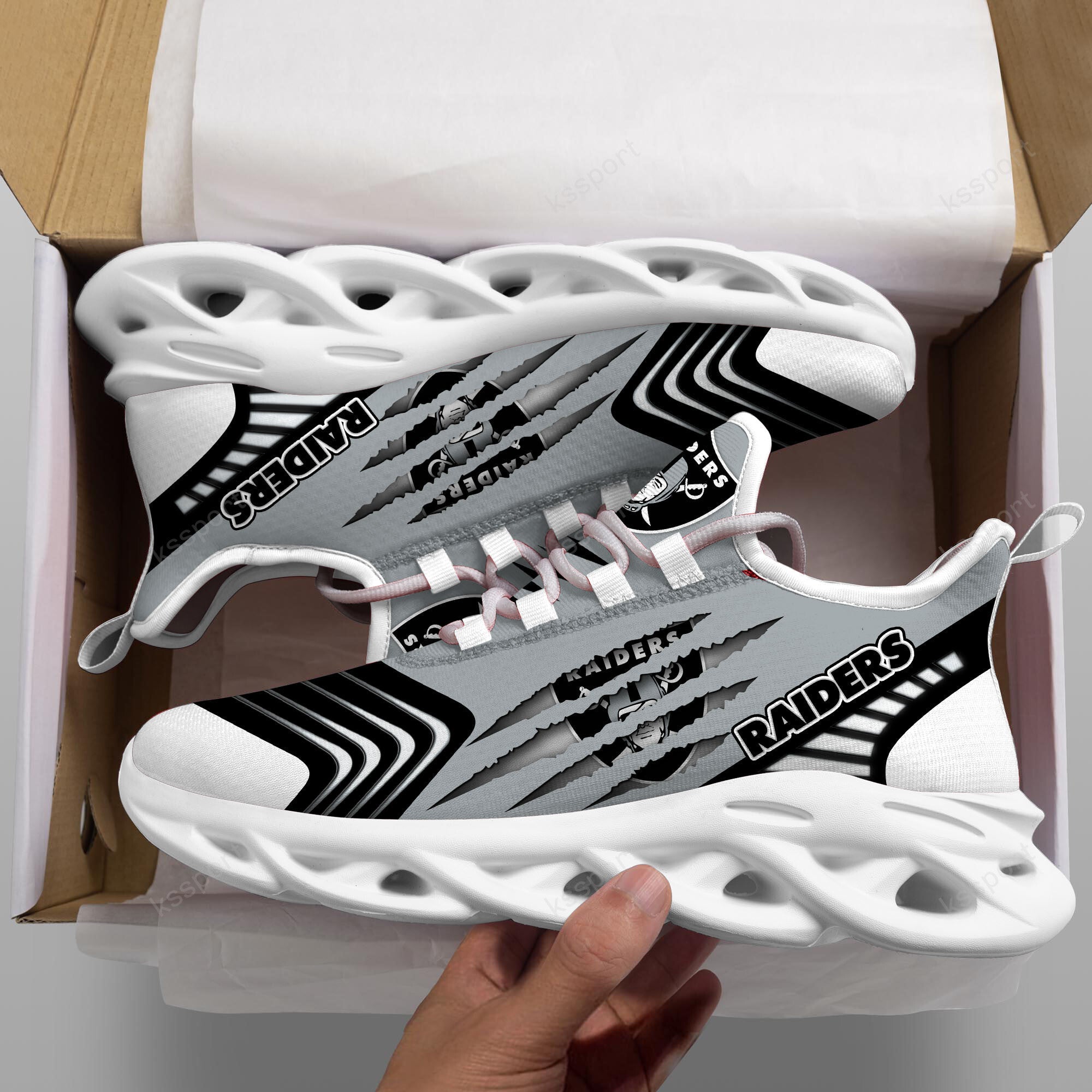Las Vegas Raiders NFL Max Soul Shoes Sneakers for Men And Women – NFL Football Fan Shoes, Team Sneakers