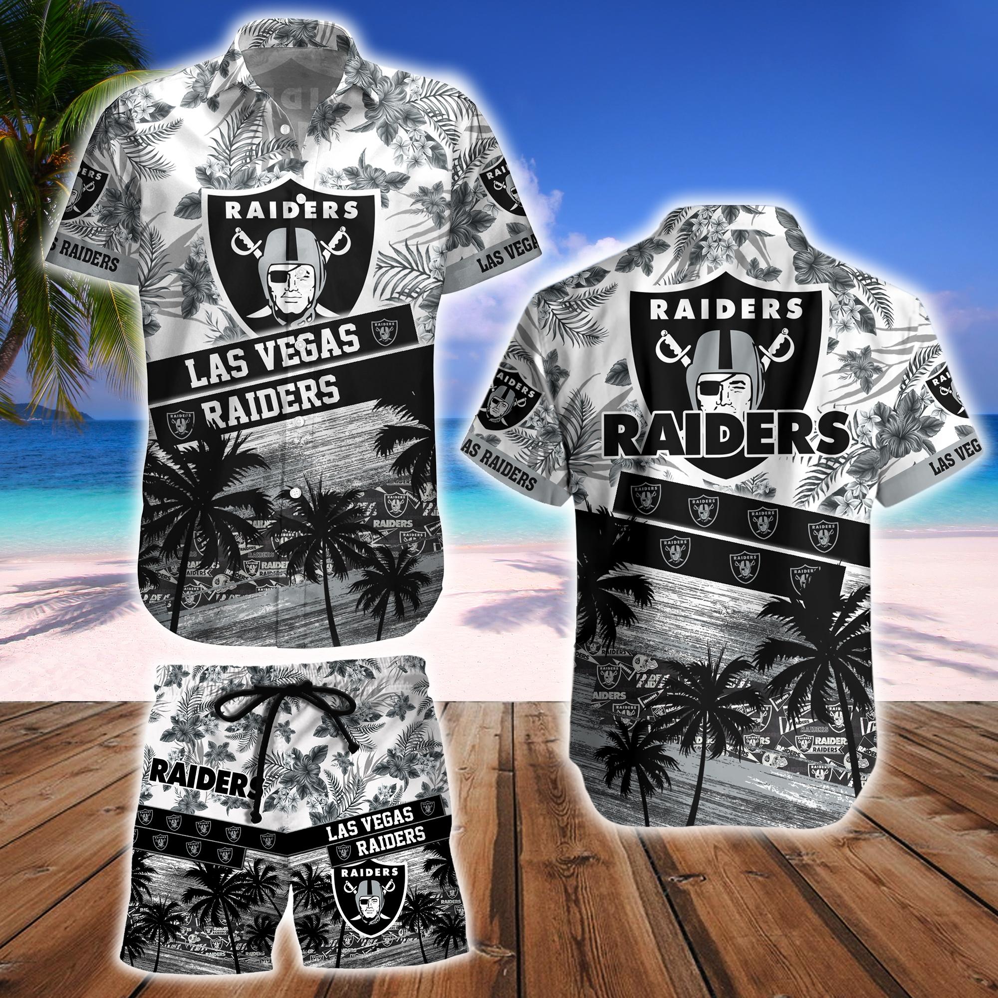 Las Vegas Raiders Tropical Breeze Aloha Hawaiian Shirt for Men & Women