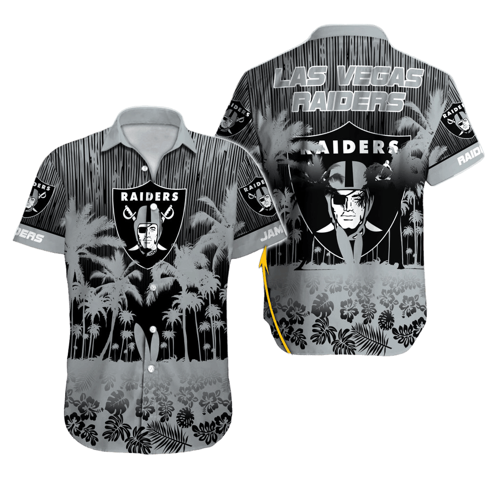 Las Vegas Raiders Tropical Fade Aloha Hawaiian Shirt for Men & Women