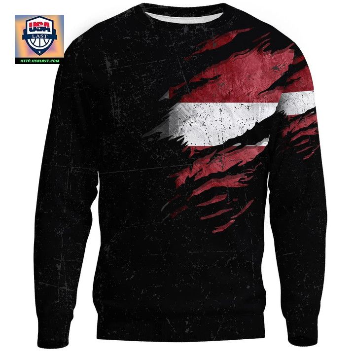 Latvia In Me Sweater Special Grunge Style A31