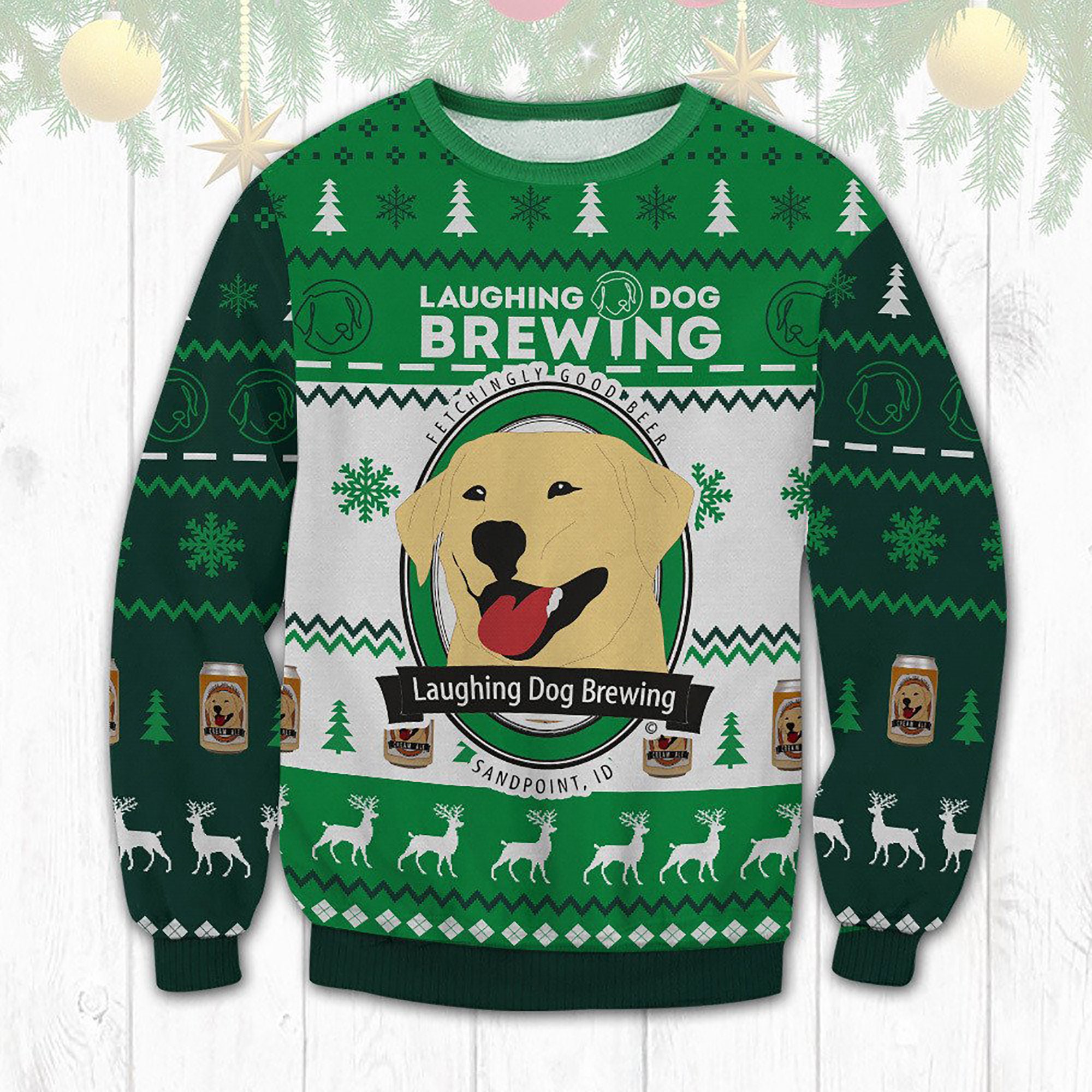 Laughing Dog Brewing Christmas Ugly Christmas Sweater