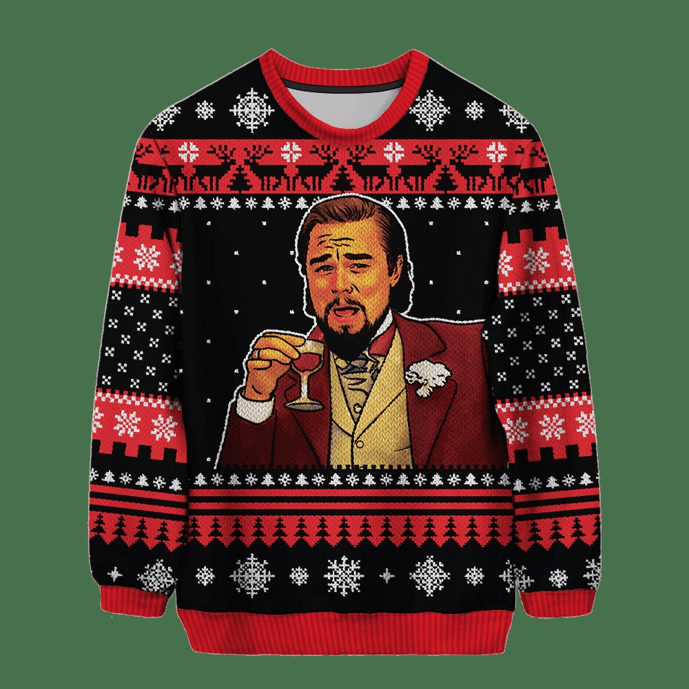 Laughing Leo Christmas Wool Ugly Knitted Ugly Christmas Sweater