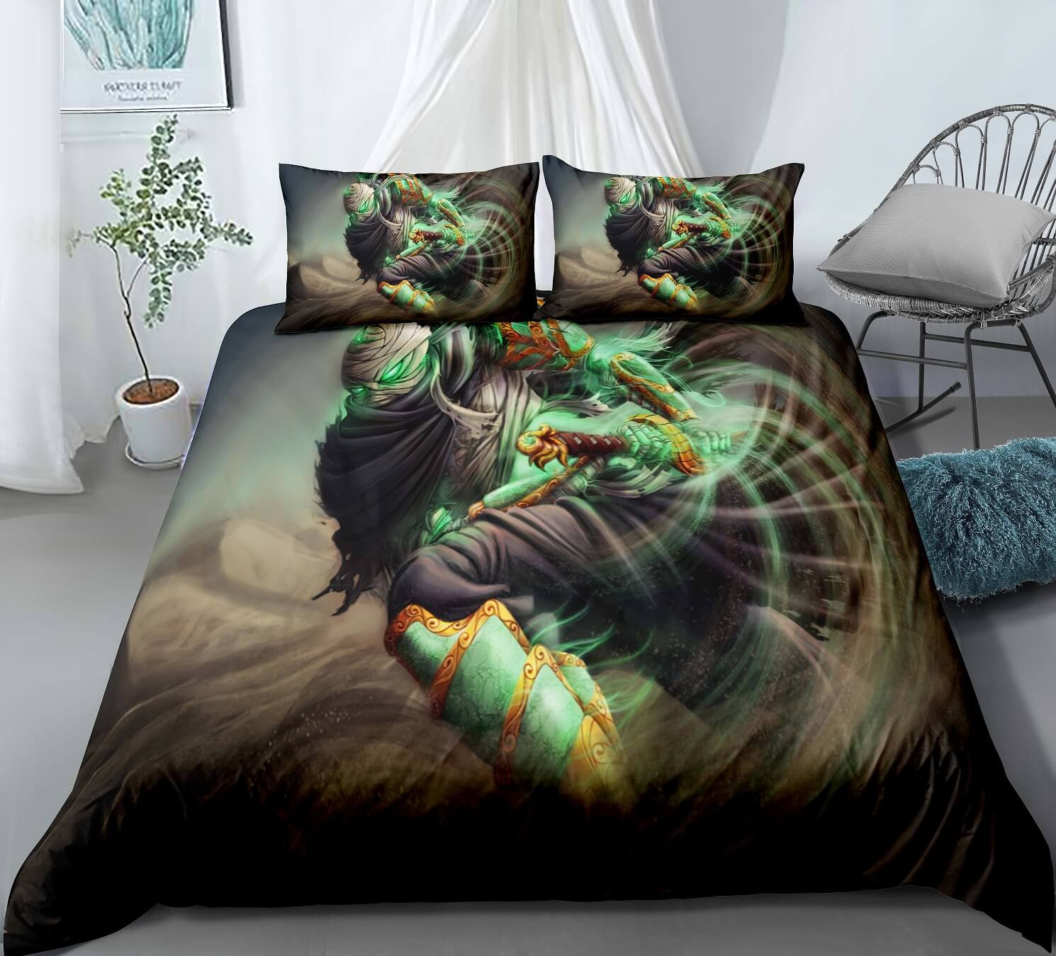 League Of Legends Lol Yasuo Duvet Cover Quilt Cover Pillowcase Bedding Set Bed Linen Home Bedroom Decor