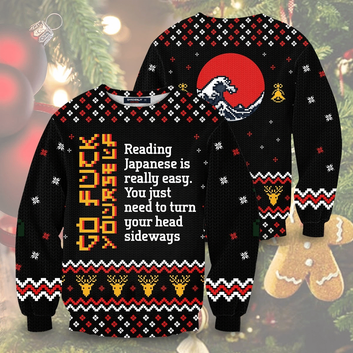 Learn Japanese Ugly Christmas Sweater