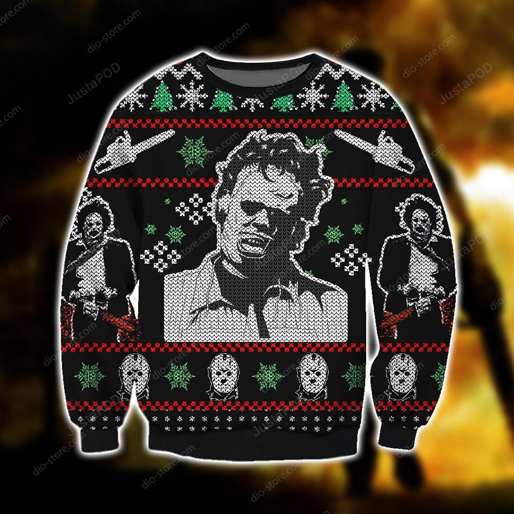 Leatherface Knitting Pattern Ugly Christmas Sweater, Perfect Holiday Gift