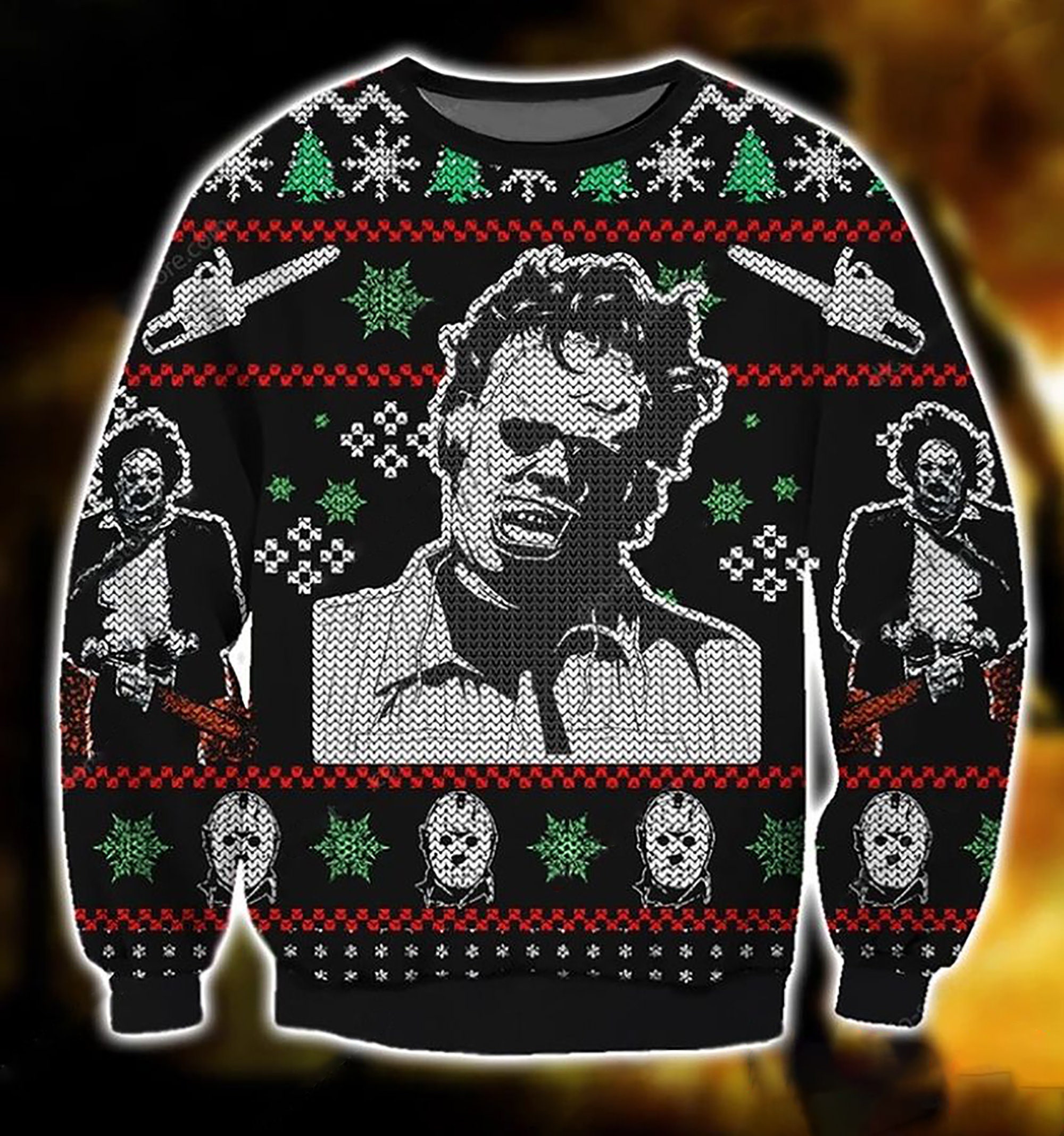 Leatherface Symbol Christmas Ugly Christmas Sweater