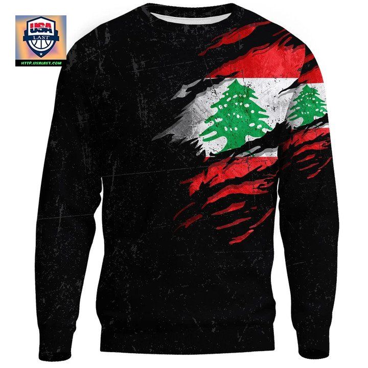 Lebanon In Me Sweater Special Grunge Style A31