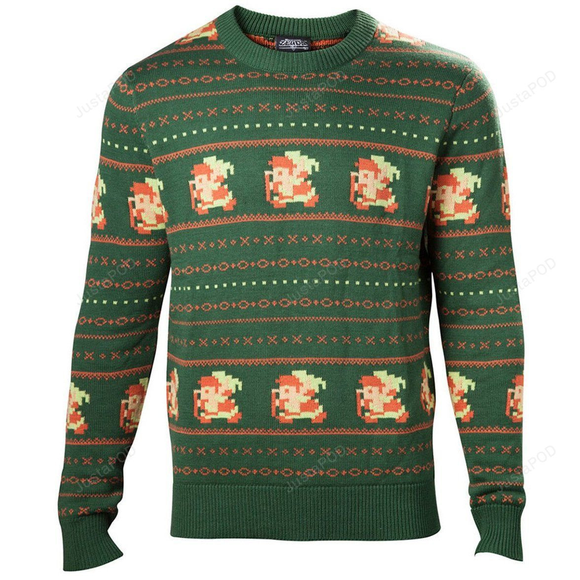 Legend Of Zelda 8-Bit Ugly Christmas Sweater Perfect Holiday Gift
