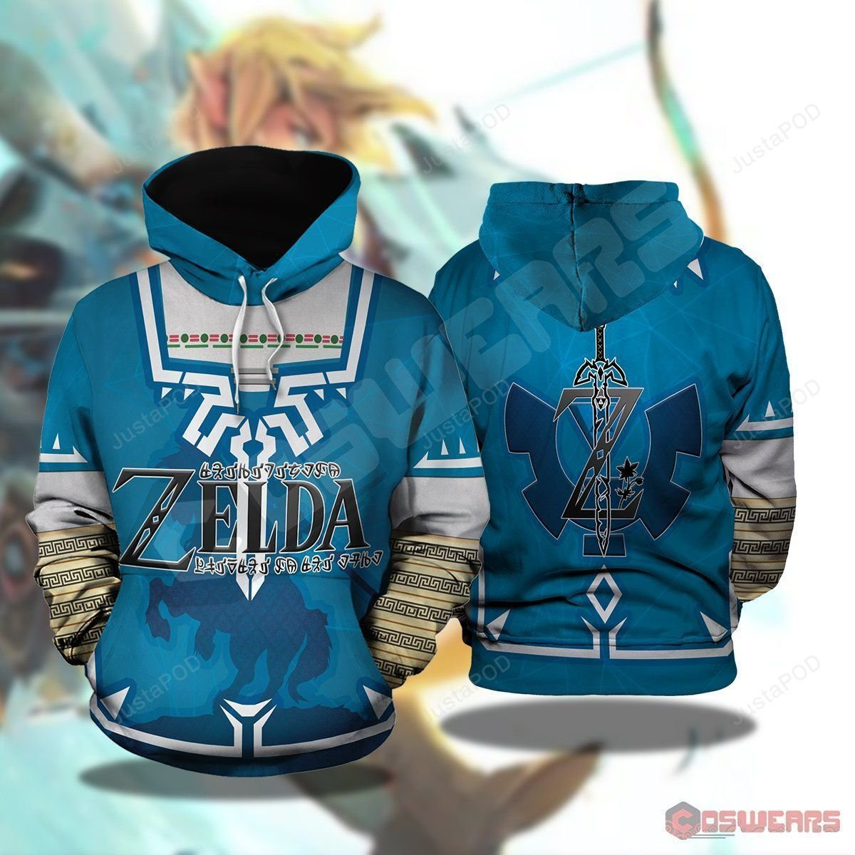 Legend of Zelda Link Inspired 3D All Over Print Hoodie & Zip Hoodie