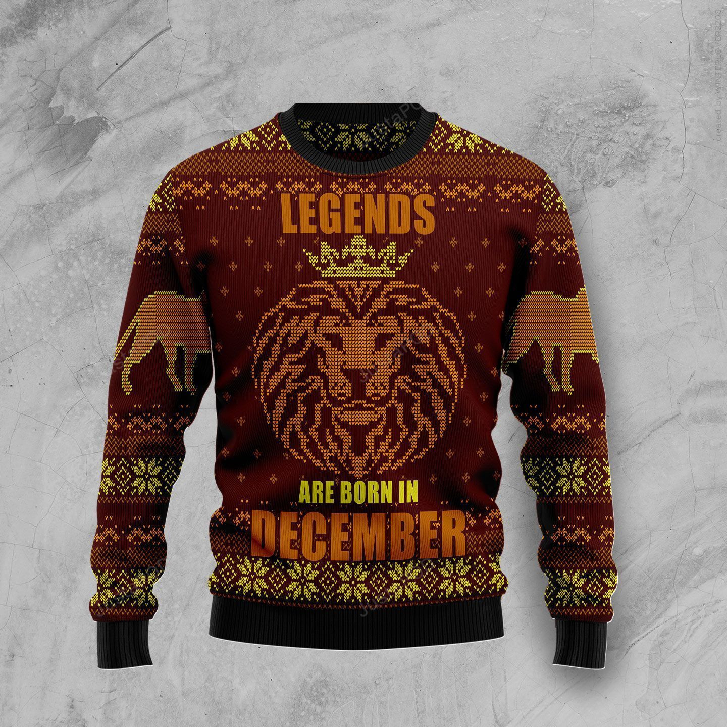 Legends Are Born In December Ugly Christmas Sweater, Perfect Holiday Gift