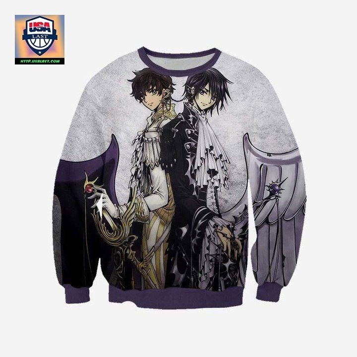 Lelouch Suzaku Sweater Code Geass 3D Printed Sweater