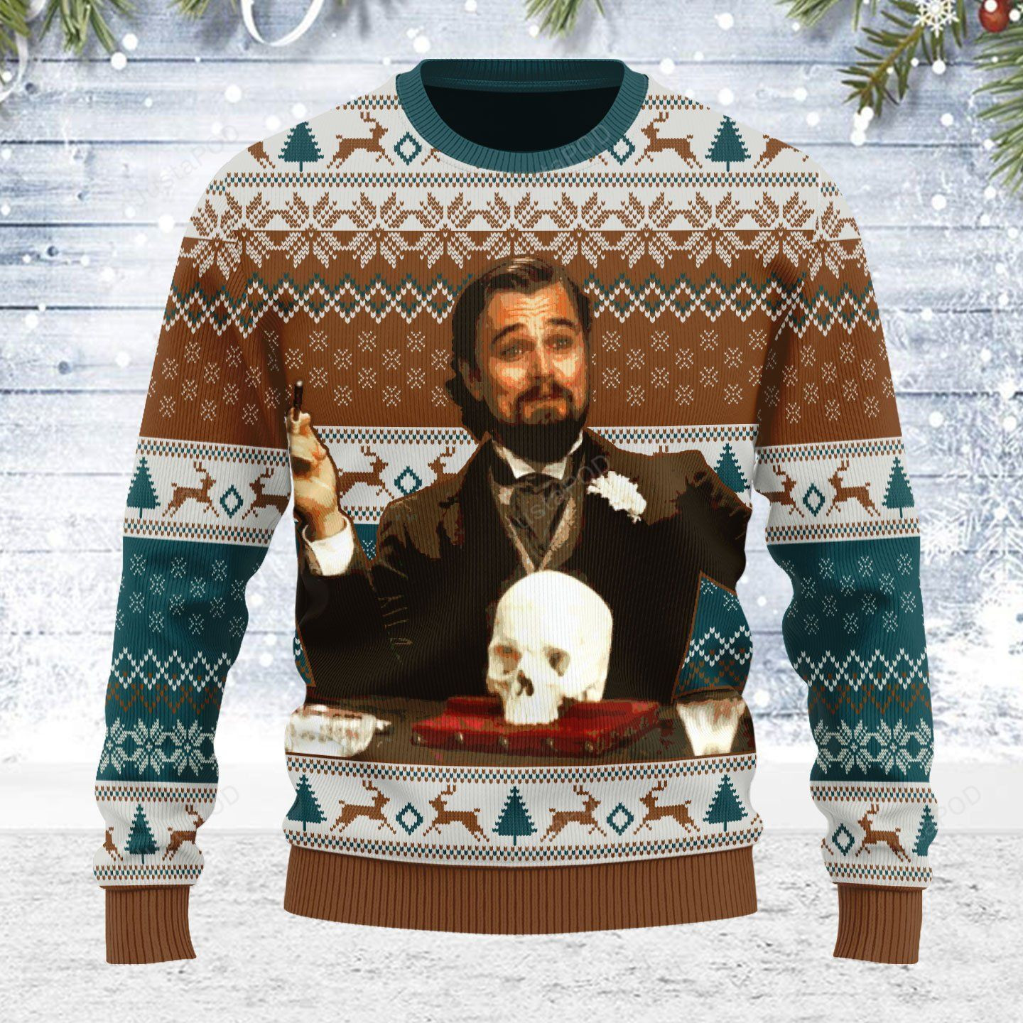 Leo Dicaprio Django Unchained Ugly Christmas Sweater, Perfect Holiday Gift
