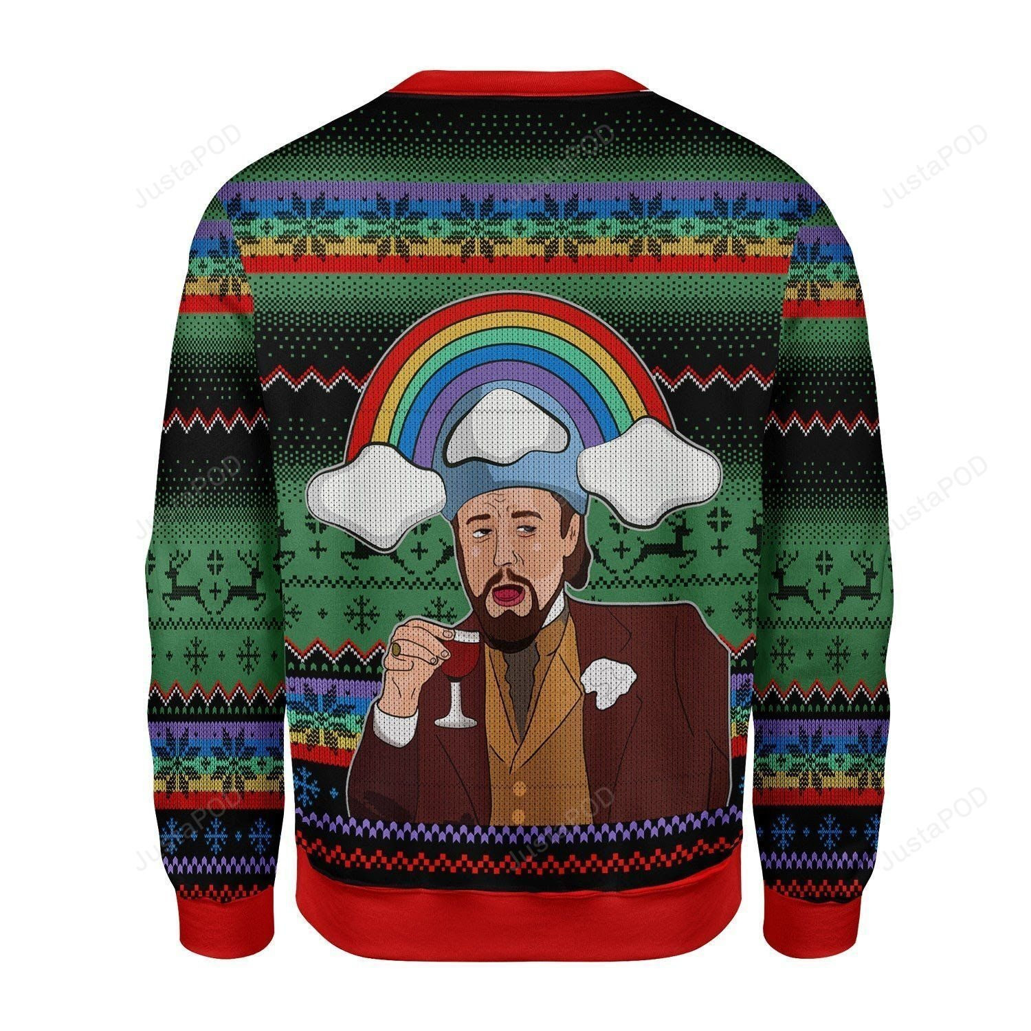 Leo Dicaprio Laughing Meme Ugly Christmas Sweater, Perfect Holiday Gift
