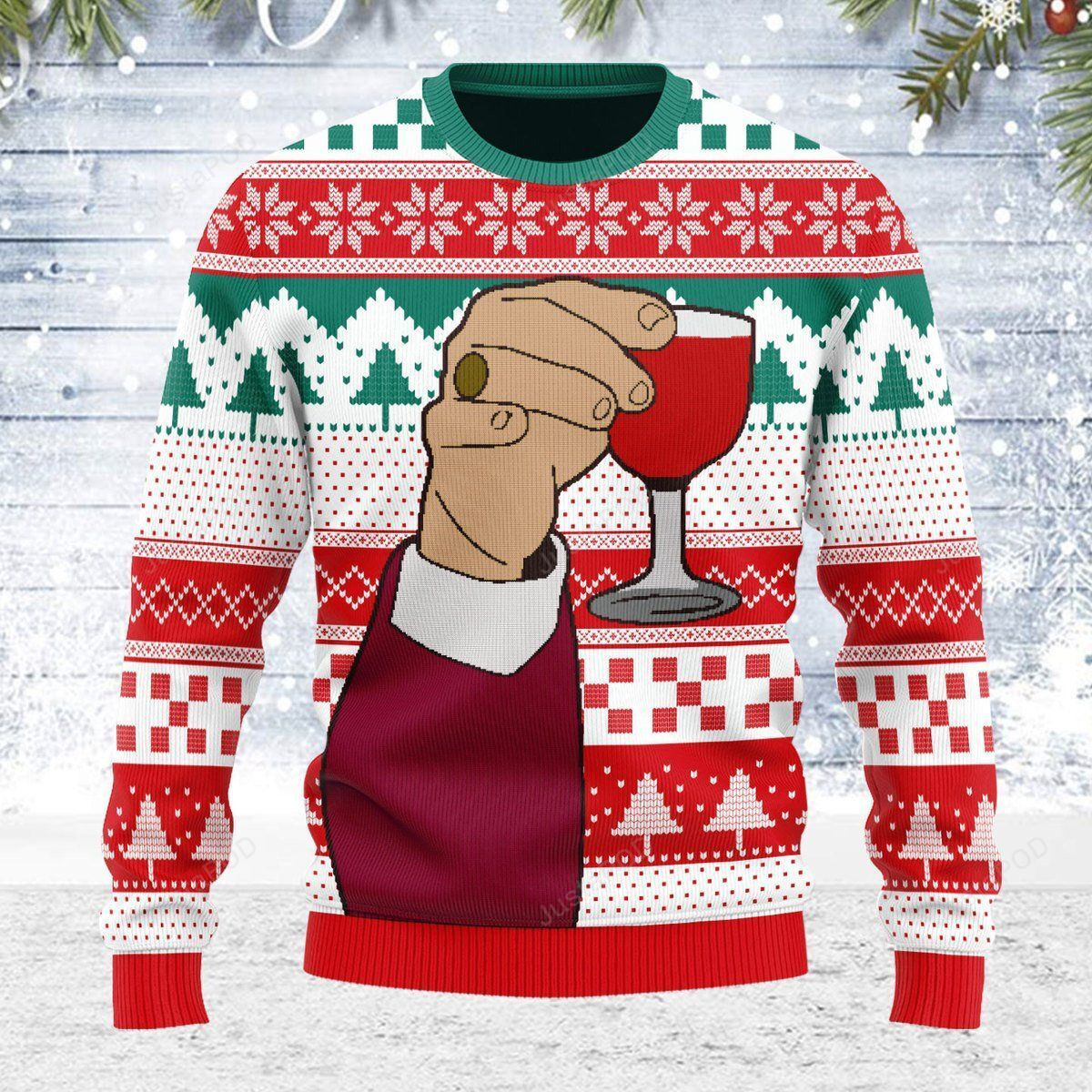 Leo Laughing Ugly Christmas Sweater, Perfect Holiday Gift