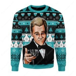 Leonardo Dicaprio Holding Wine Glass Meme For Unisex Ugly Christmas Sweater,