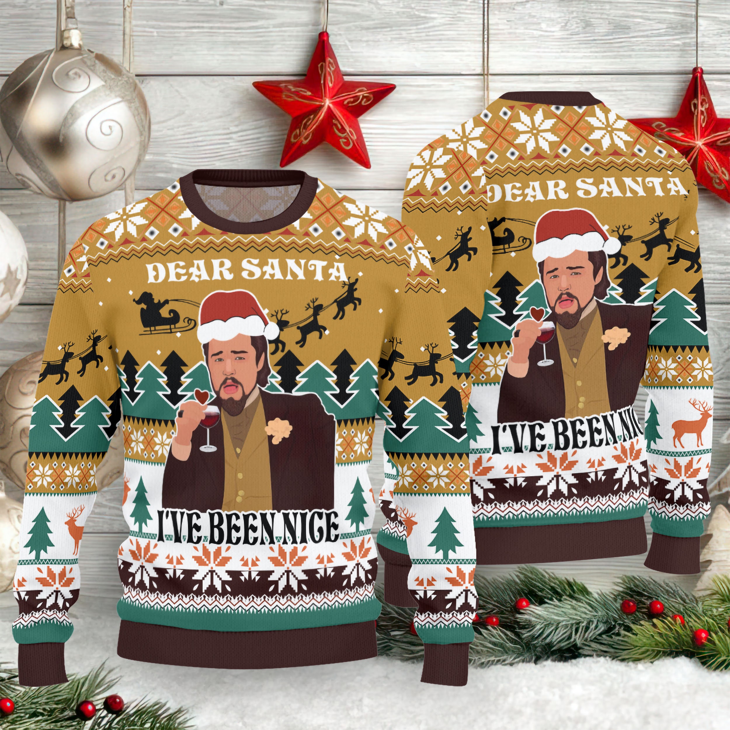 Leonardo Dicaprio Ugly Christmas Sweater