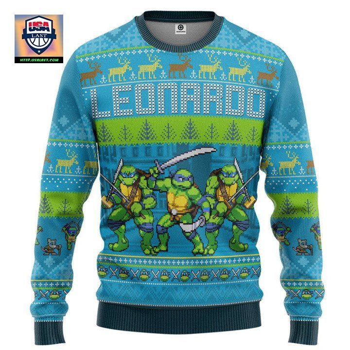 Leonardo Teenage Mutant Ninja Turtles Christmas Sweater