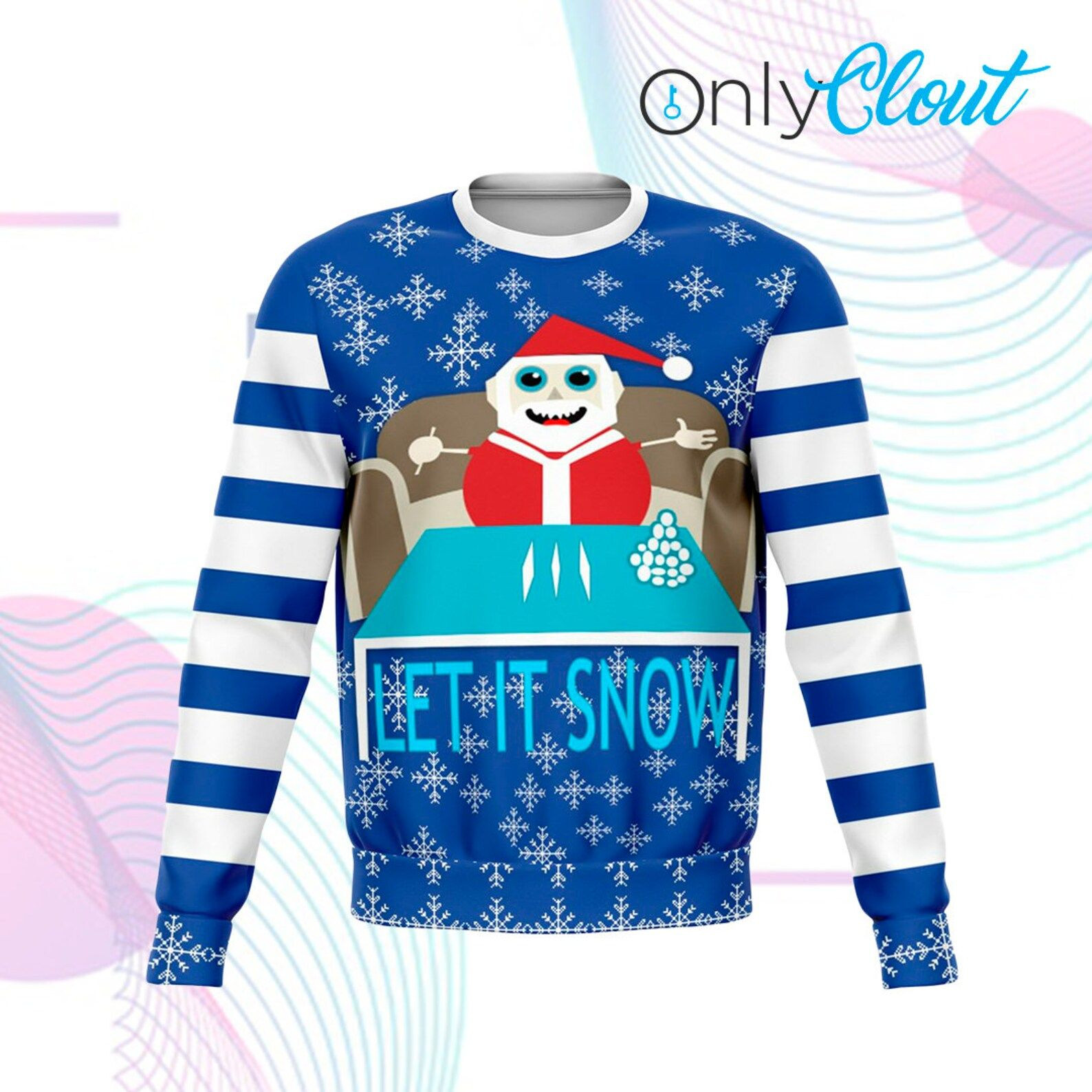 Let It Snow Funny Ugly Christmas Sweater,