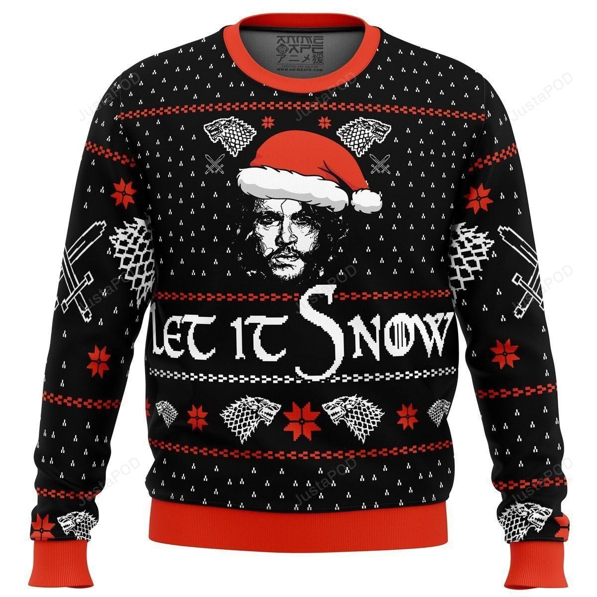 Let It Snow Jon Game Of Thrones Ugly Christmas Sweater, Perfect Holiday Gift