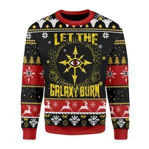 Let The Galaxy Burn Ugly Christmas Sweater, Perfect Holiday Gift