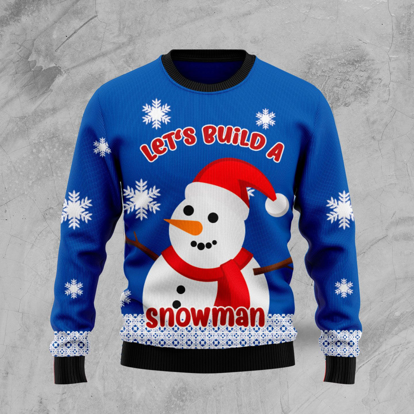 Lets Build A Snowman Ugly Christmas Sweater, Perfect Holiday Gift