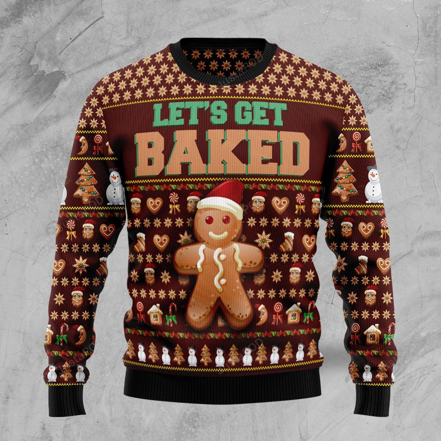 Let?S Get Baked Christmas Ugly Christmas Sweater, Perfect Holiday Gift