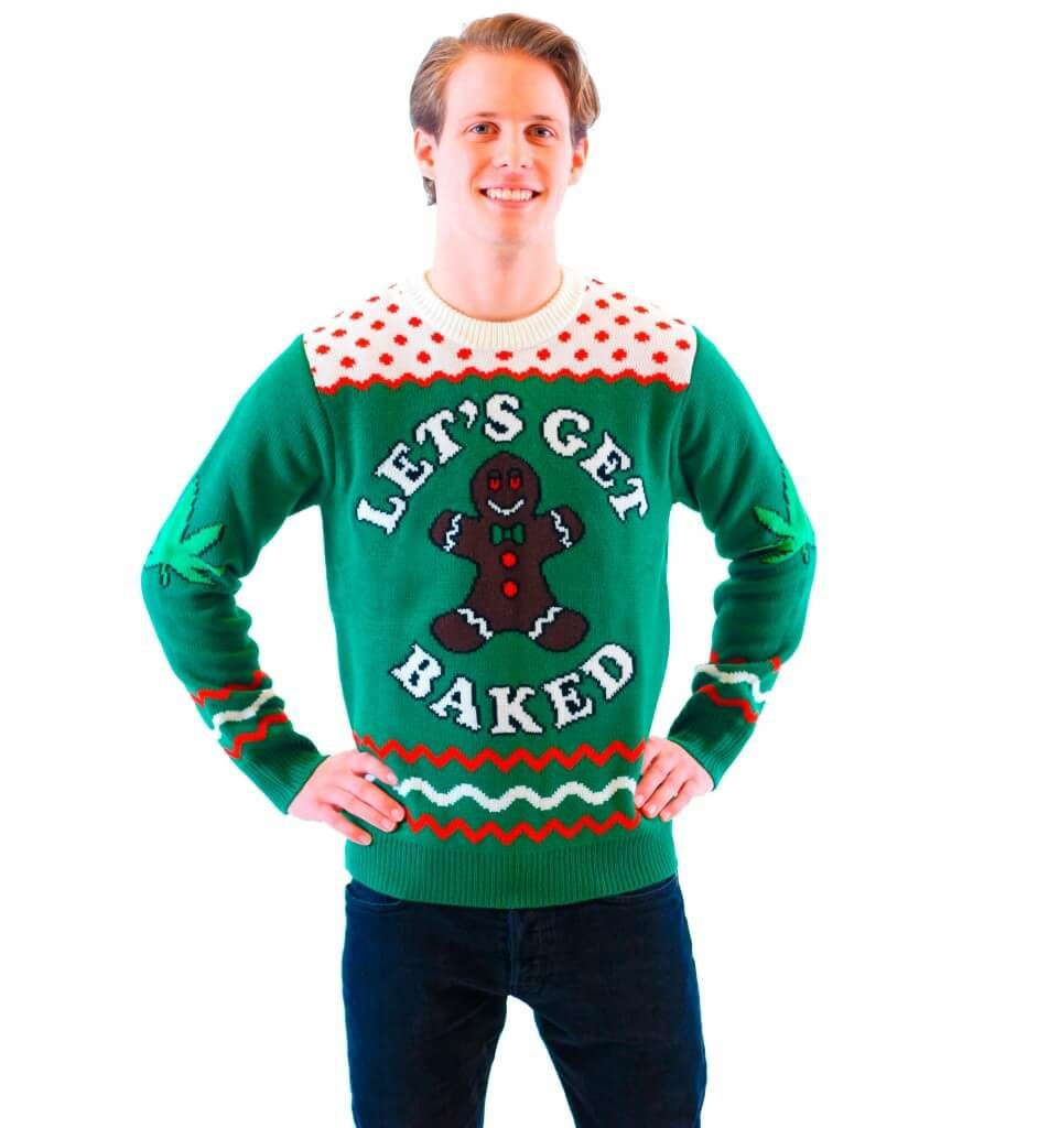 Let'S Get Baked Happy Gingerbread For Unisex Ugly Christmas Sweater