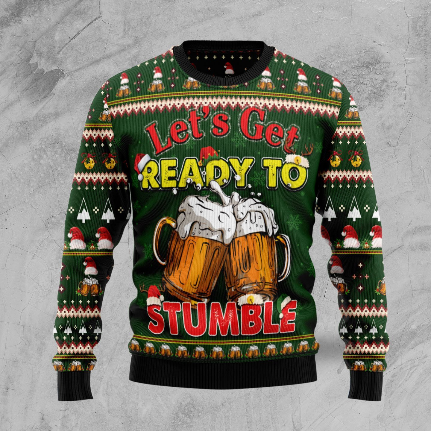 Lets Get Ready To Stumble Beer Ugly Christmas Sweater Perfect Holiday Gift
