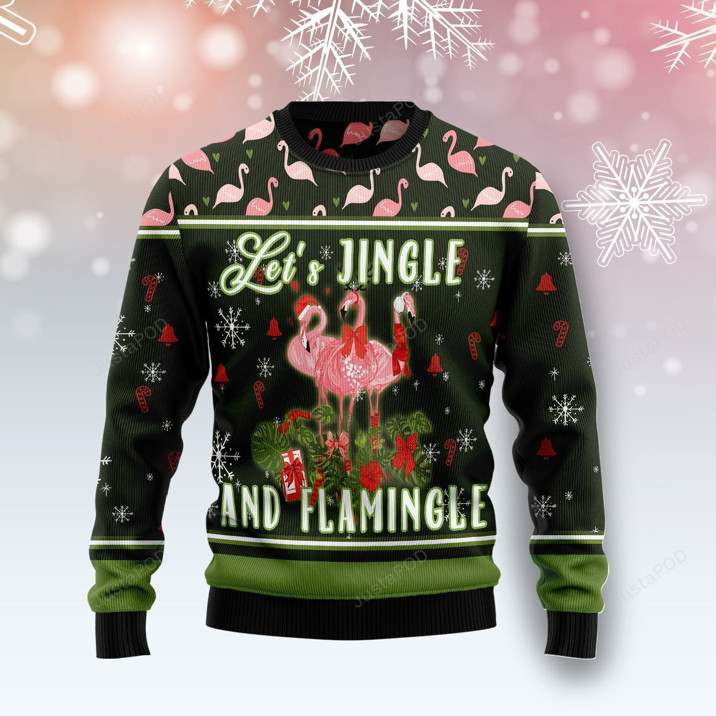 Let?S Jingle And Flamingle Ugly Christmas Sweater, Perfect Holiday Gift