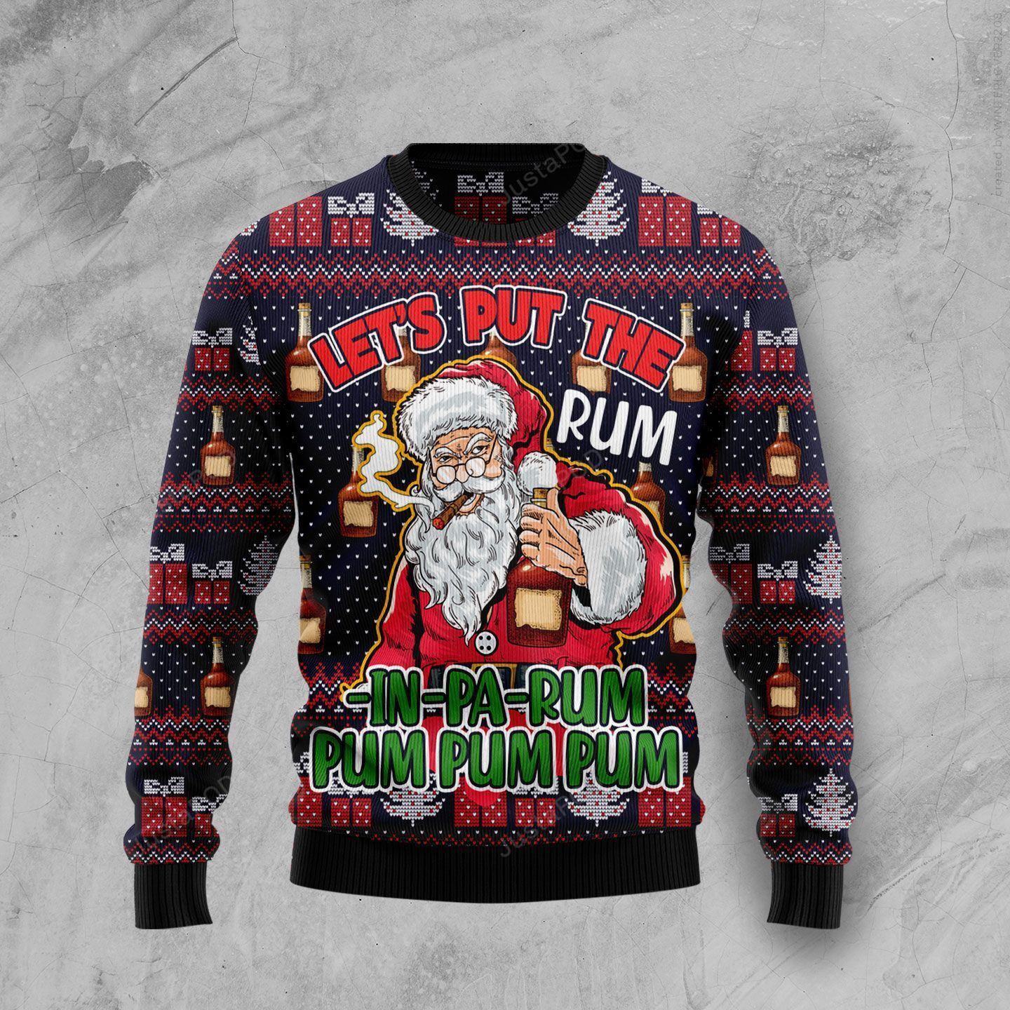 Let?S Put The Rum-In-Pa-Rum Pum Pum Pum Christmas Ugly Christmas Sweater, Perfect Holiday Gift