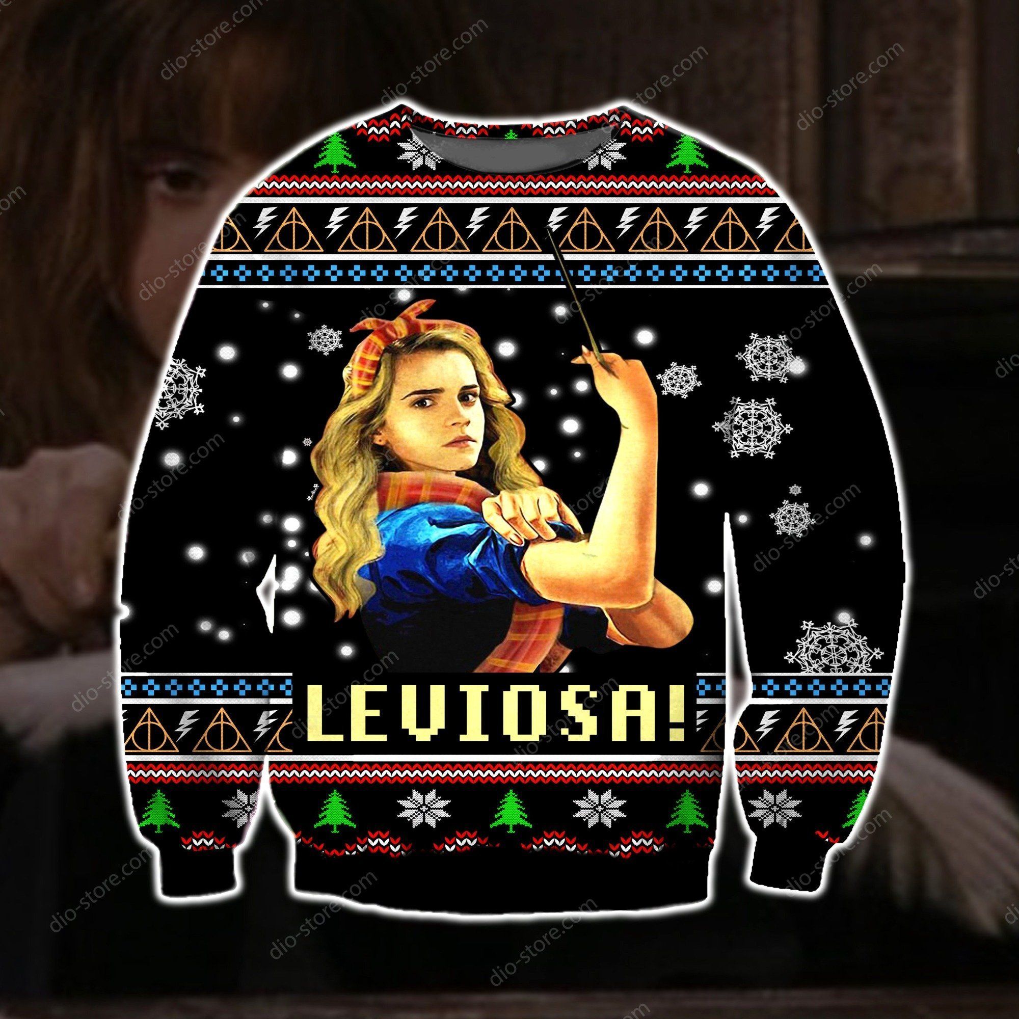Leviosa- Harry Potter Knitting Pattern 3D Print Ugly Sweater