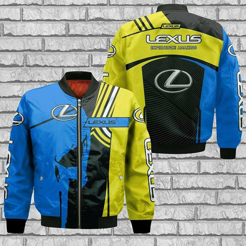 Lexus Blue Skull Bomber Jacket | Automotive Jacket for Men & Women | Car Fan Gift