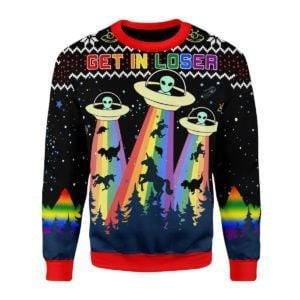 Lgbt Alien Ugly Christmas Sweater,