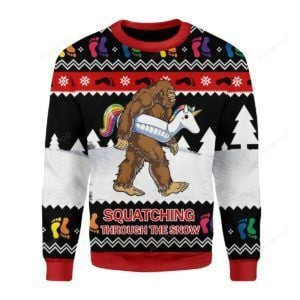 Lgbt Bigfoot Christmas Ugly Christmas Sweater, Perfect Holiday Gift